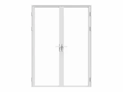 Vente-unique Puerta reversible de doble hoja - vidrio templado - - 2 x Al 204 x An 73 cm - LOXTON