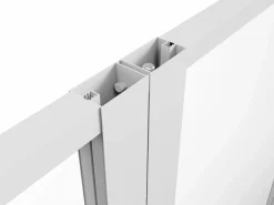 Vente-unique Puerta reversible de doble hoja - vidrio templado - - 2 x Al 204 x An 73 cm - LOXTON