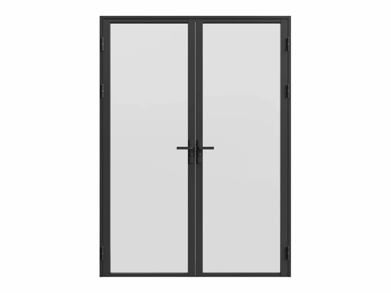 Vente-unique Puerta reversible de doble hoja - vidrio esmerilado - 2 x Al 204 x An 83 cm - LOXTON