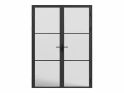 Best Puerta reversible de dos hojas - vidrio esmerilado - 2 x Alt. 204 x L73 cm - - MASERU Puerta Con Marco