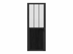 Clearance Puerta taller de aluminio, MDF y vidrio translúcido - Alt. 204 x An. 73 cm - ERMELO Puerta Con Marco