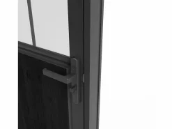 Clearance Puerta taller de aluminio, MDF y vidrio translúcido - Alt. 204 x An. 73 cm - ERMELO Puerta Con Marco