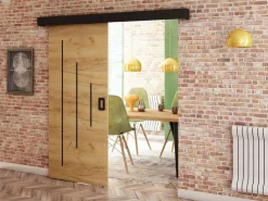 Abiks Möbel Puertas correderas Beni Y 90x200 (roble Kraft)