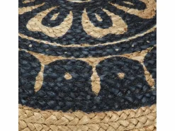 Discount Puf Azul Hecho a Mano 45 x 30 cm Yute Reposapiés