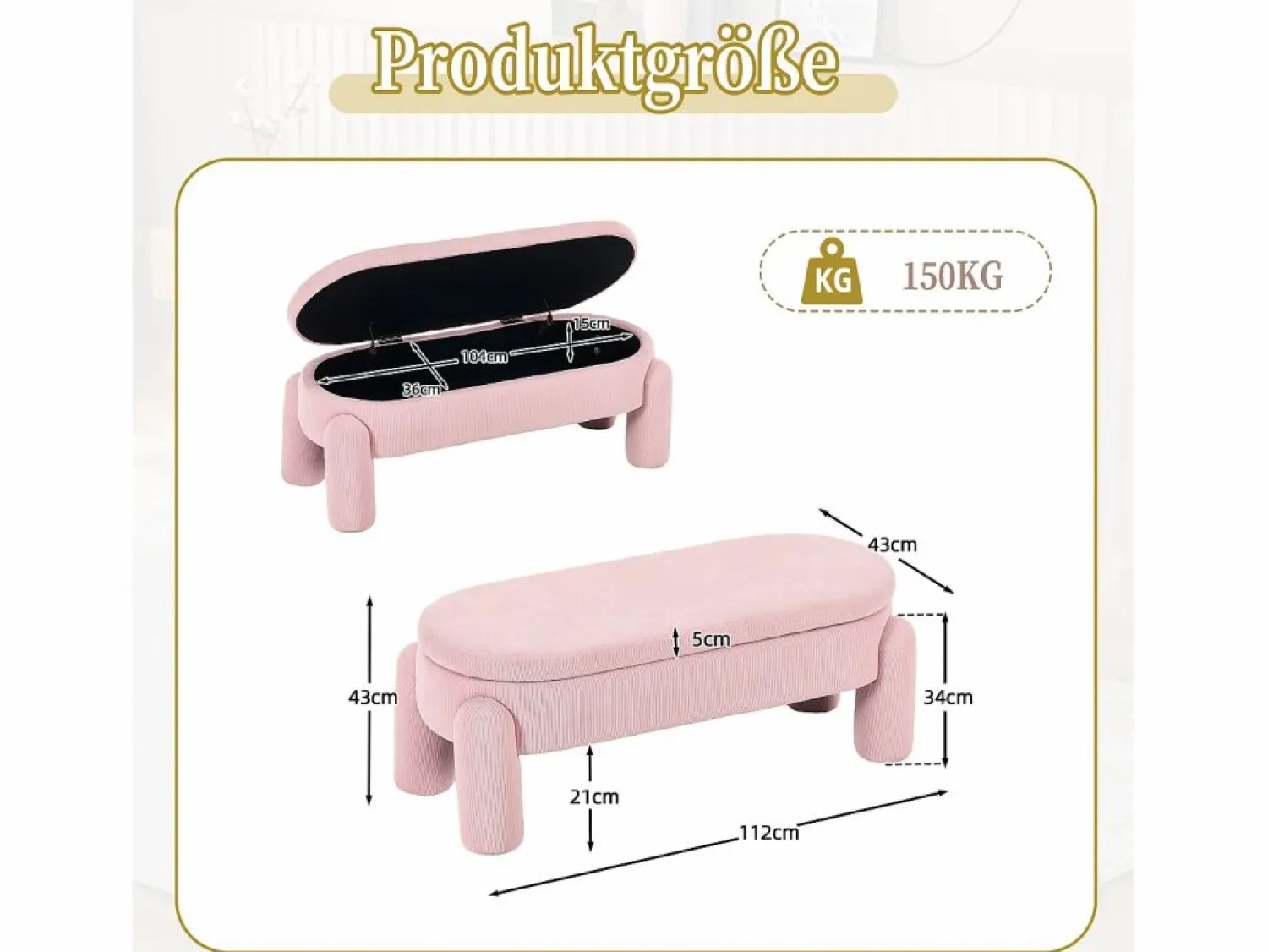 Clearance Puf banco de cama con arcón de almacenamiento en terciopelo, estilo contemporáneo y multifuncional para dormitorio y salón Banco Y Pie De Cama|Banco Y Pie De Cama