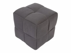 Online ADEC Puf Courdoruy diseño cuadrado 41x45x45 cm Gris