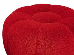 Vente-unique Puf diseño flor en tela bouclé DELPODA