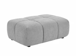 Vente-unique Puf en tela texturizada con efecto acolchado APOLIU
