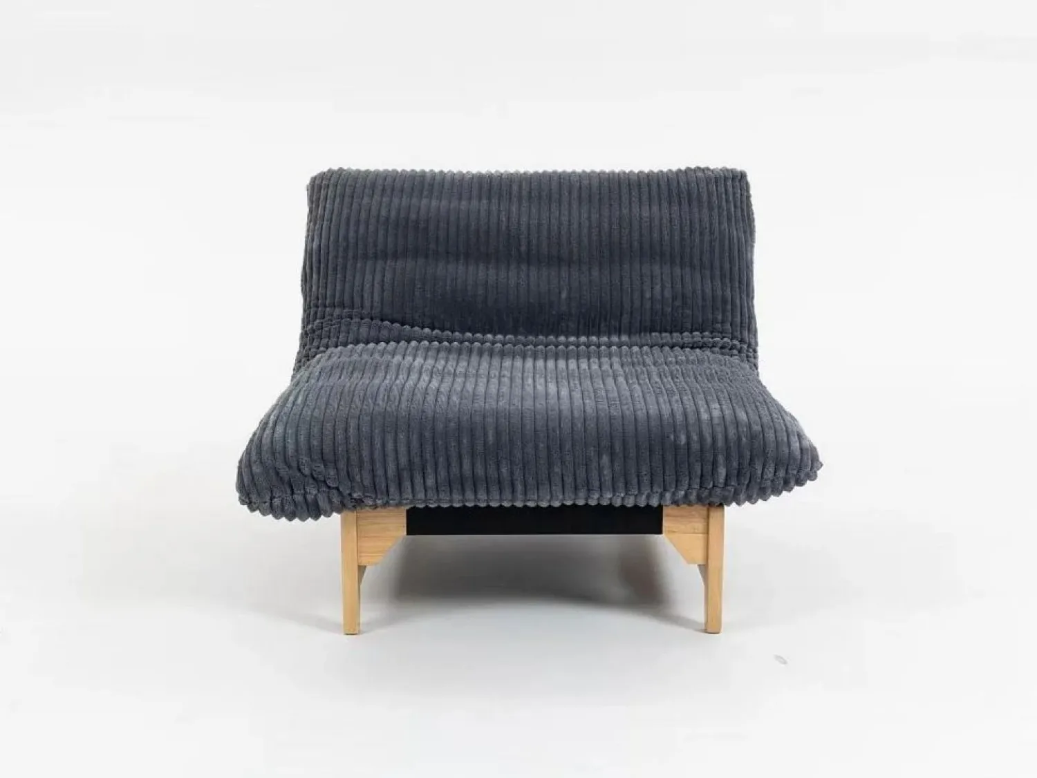 Puf Gigante Blanco de Tela Corduroy, Ergonomico con Respaldo 100x120x76 cm, para Salón y Dormitorio de Adultos
