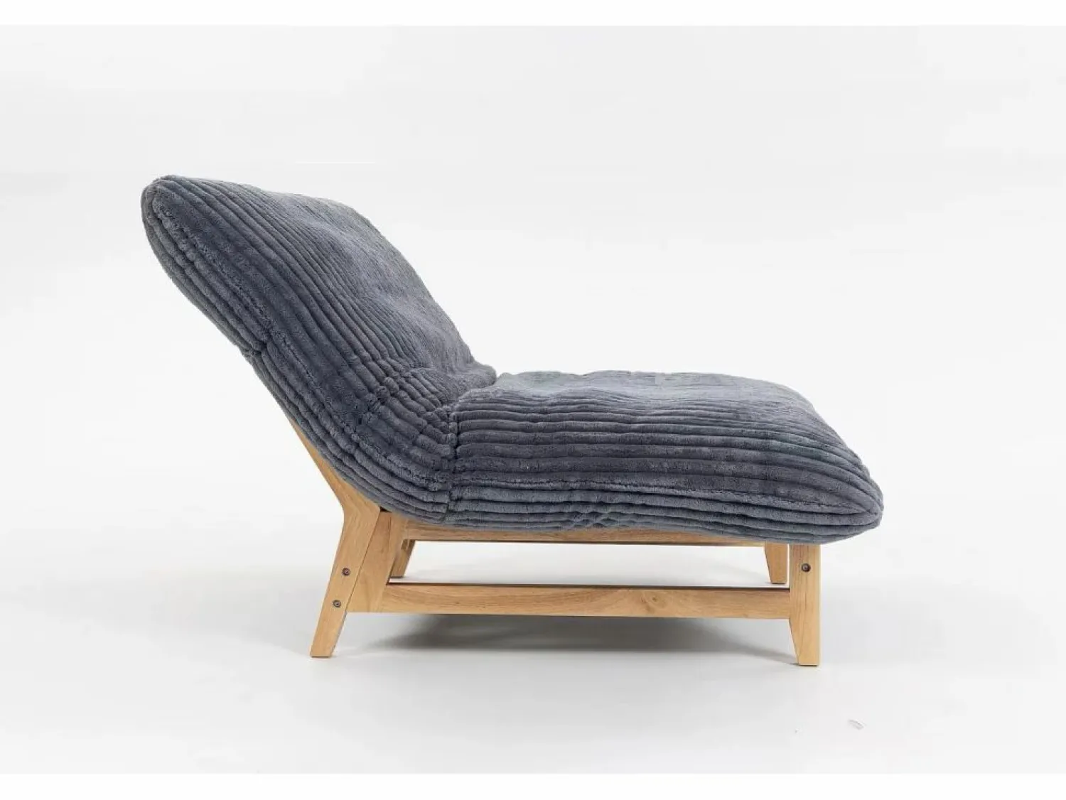 Puf Gigante Blanco de Tela Corduroy, Ergonomico con Respaldo 100x120x76 cm, para Salón y Dormitorio de Adultos