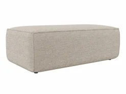 Clearance Vente-unique Puf rectangular de tela texturizada de moda AMELIA Beige