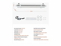 Discount Purificador de Agua UV SucceBuy, 22,7 l/min Para Agua Potable Limpia Grifo De Cocina