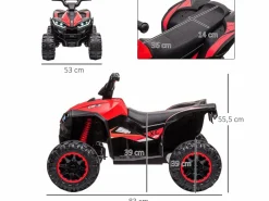 Online Homcom Quad eléctrico infantil 83x53x55.5 cm Rojo