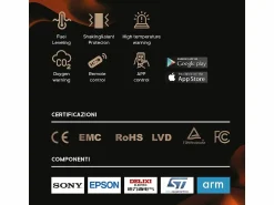 Quemador automático de bioetanol integrado Slim 70 Smart APP