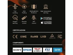 Quemador de bioetanol Smart APP, insertable automático empotrado 100 PRO-LINE