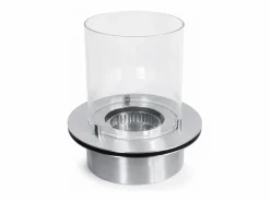 Quemador redondo con cristal para chimenea de bioetanol, biochimenea de acero inoxidable, 3 lt diámetro 35 cm