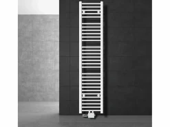 LuxeBath Radiador de baño, 300 x 1800 mm, , recto con conexión central Blanco