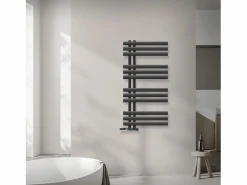 LuxeBath Radiador de baño EM Iron 500x1000 mm Antracita Conexión central en la parte inferior