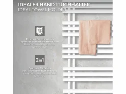 LuxeBath Radiador de baño Iron EM 500x1600mm Conexión central inferior con embellecedor