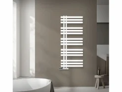 Online LuxeBath Radiador de baño Iron EM 500x1200mm Conexión central inferior con embellecedor Blanco