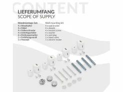 Online LuxeBath Radiador de baño Iron EM 500x1200mm Conexión central inferior con embellecedor Blanco