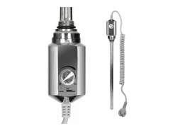 Hot Radiador de diseño eléctrico Electric antracita con elemento calefactor cromado 900W Toallero Eléctrico