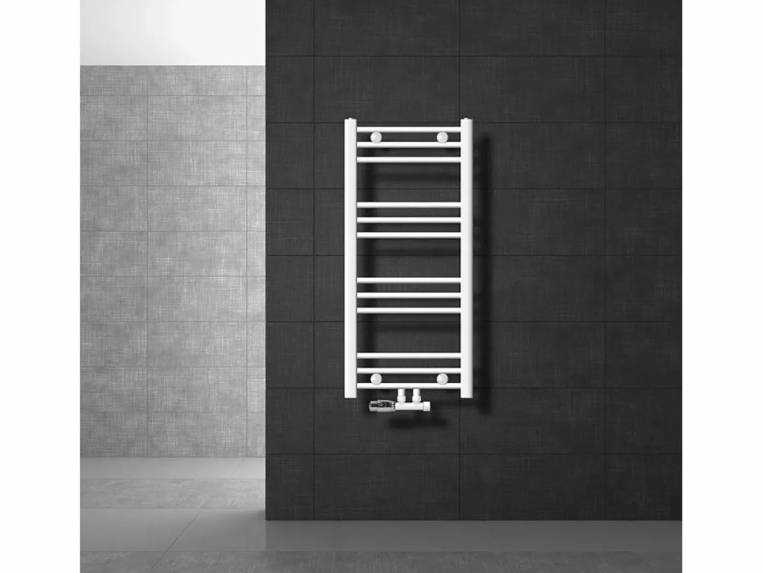 New Radiador de diseño no eléctrico Sahara, 400 x 800 mm, , conexión central Toallero Eléctrico