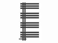 Sale LuxeBath Radiador de panel antracita para baño 500x1000mm con conexión central al suelo Gris antracita