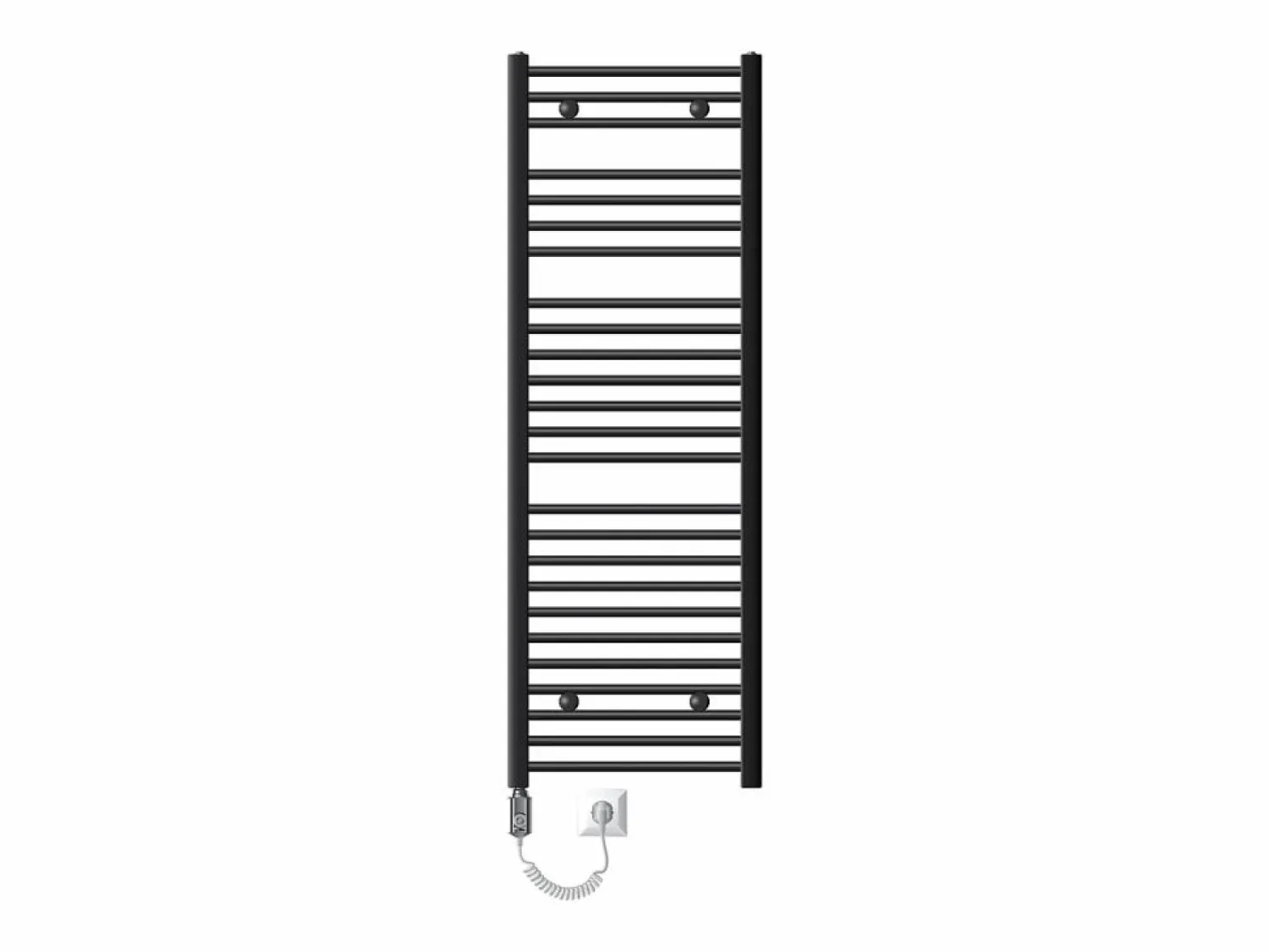 LuxeBath Radiador eléctrico antracita con resistencia cromada 1200W, 500 x 1500 mm