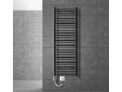 New LuxeBath Radiador eléctrico antracita con resistencia cromada 900W, 500 x 1500 mm Gris antracita