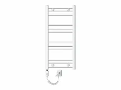 Clearance LuxeBath Radiador eléctrico Sahara Design, 400x800 mm, , elemento calefactor de 300 W con termostato y pantalla digital Blanco