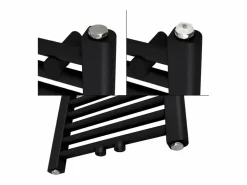 Online LuxeBath Radiador toallero de baño 300x800mm calefactor recto mate conexión central Negro