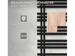 Hot Radiador toallero de baño Iron EM de acero mate 600x1400 mm Toallero Eléctrico