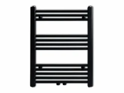 Best vidaxl Radiador toallero de baño recto 600 x 764 mm Negro