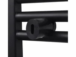 Best vidaxl Radiador toallero de baño recto 600 x 764 mm Negro