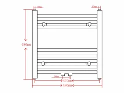 New vidaxl Radiador toallero de baño curvo 480x480 mm Gris
