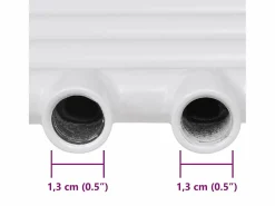 New vidaxl Radiador toallero de baño recto 480x480 mm Blanco