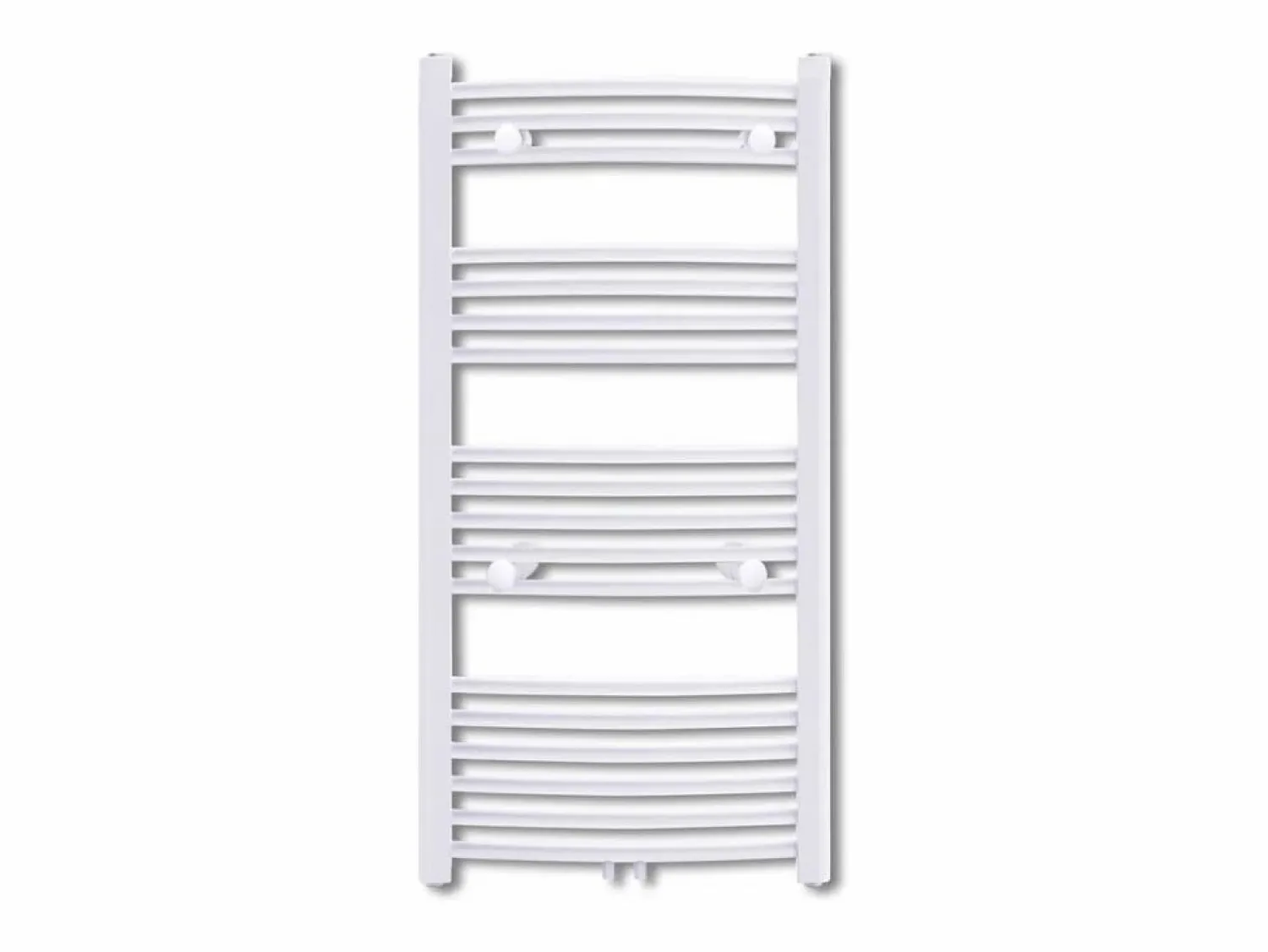 Discount Radiador toallero de baño con rieles curvados 600 x 1160 mm Toallero Eléctrico