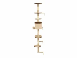 Clearance Clicnbuy Rascador de gato de pared postes de sisal 194 cm beige y marrón Multicolor