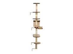 Clearance Clicnbuy Rascador de gato de pared postes de sisal 194 cm beige y marrón Multicolor