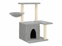 Clicnbuy Rascador para gatos con postes de sisal claro 83 cm