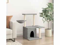 Clicnbuy Rascador para gatos con postes de sisal claro 83 cm