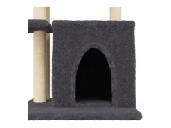 Clicnbuy Rascador para gatos con postes de sisal oscuro 83,5 cm