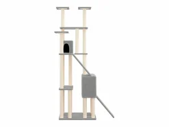 Clicnbuy Rascador para gatos con postes de sisal claro 190 cm