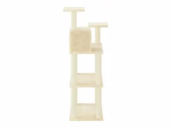 Clicnbuy Rascador para gatos con postes de sisal color 118,5 cm Crema
