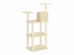 Clicnbuy Rascador para gatos con postes de sisal color 118,5 cm Crema