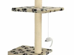 Clicnbuy Rascador para gatos con postes de sisal huellas 260 cm