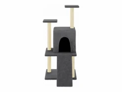 Clicnbuy Rascador para gatos con postes de sisal oscuro 110 cm