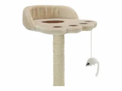 Best Clicnbuy Rascador para gatos con poste de sisal 40 cm y marrón Beige