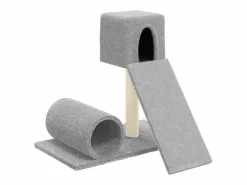 New Clicnbuy Rascador para gatos con postes de sisal claro 59 cm Gris